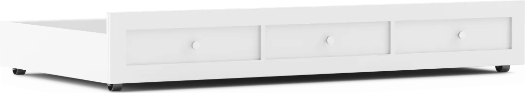 Kids Modern Colors White Twin Storage Trundle