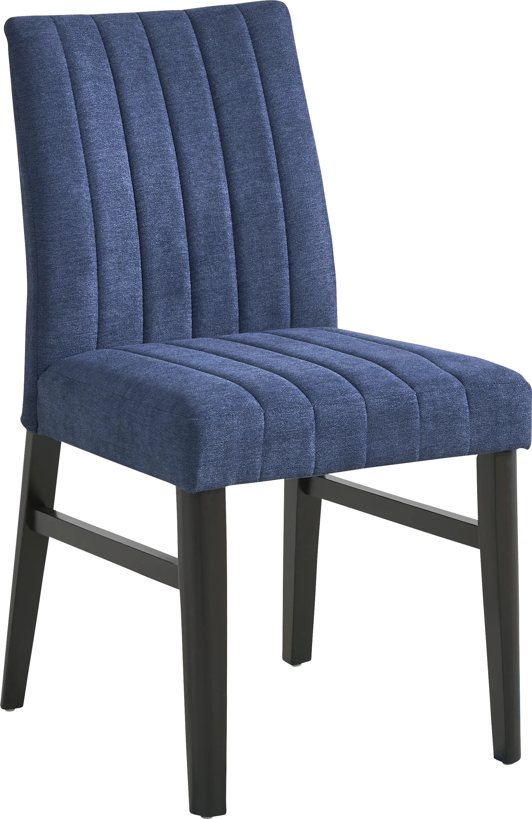 Jarvis White 5 Pc Round Dining Room with Blue Side Chairs - Image 3