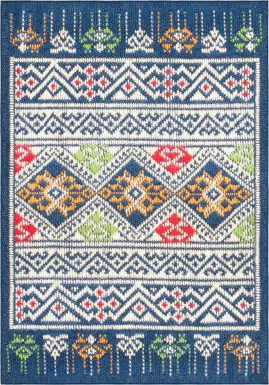 Emiku Blue/Multi 4'4 x 6' Rug