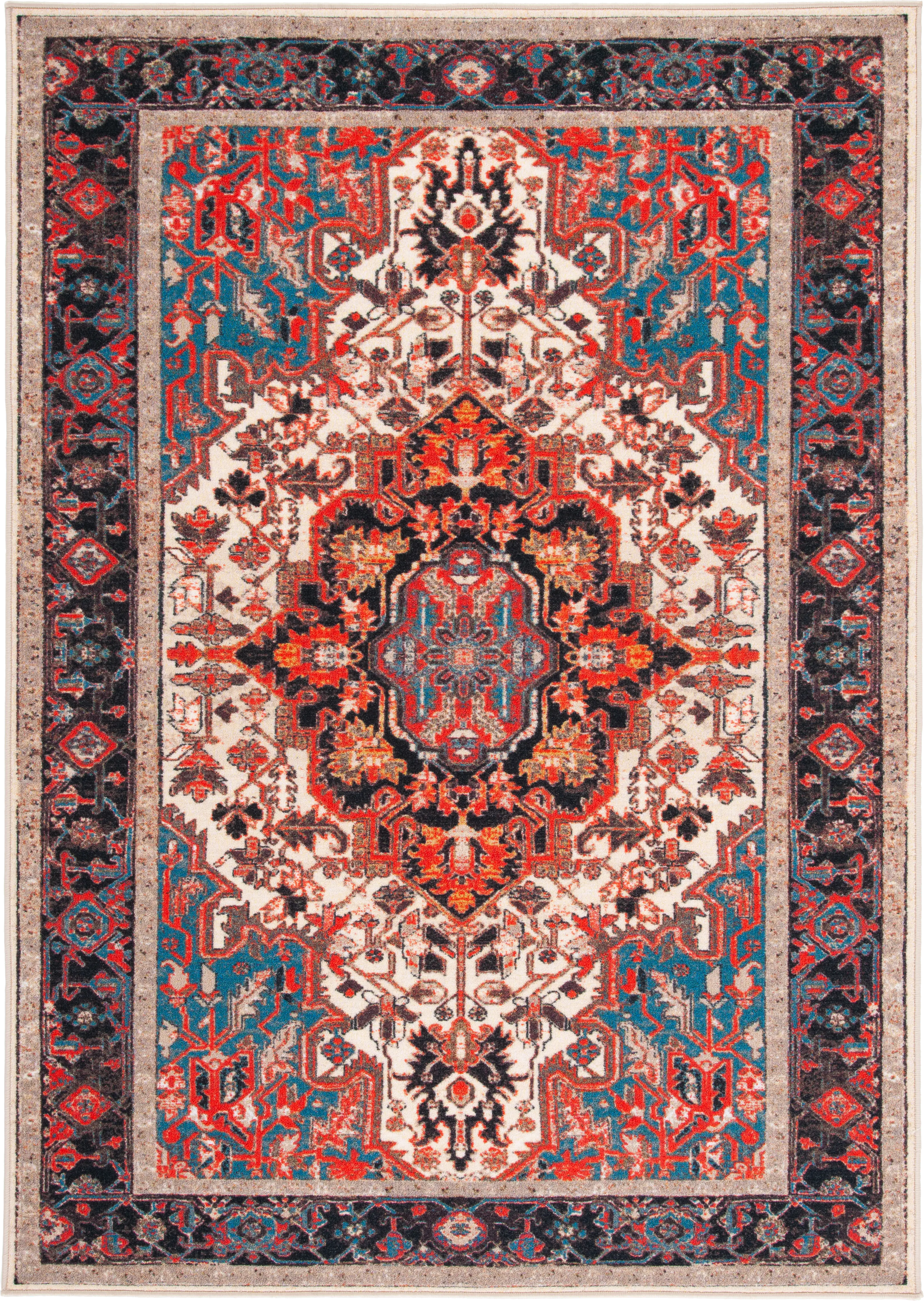 Carigna Red/Multi 5'5 x 7'7 Rug - Thumbnail - Image 1