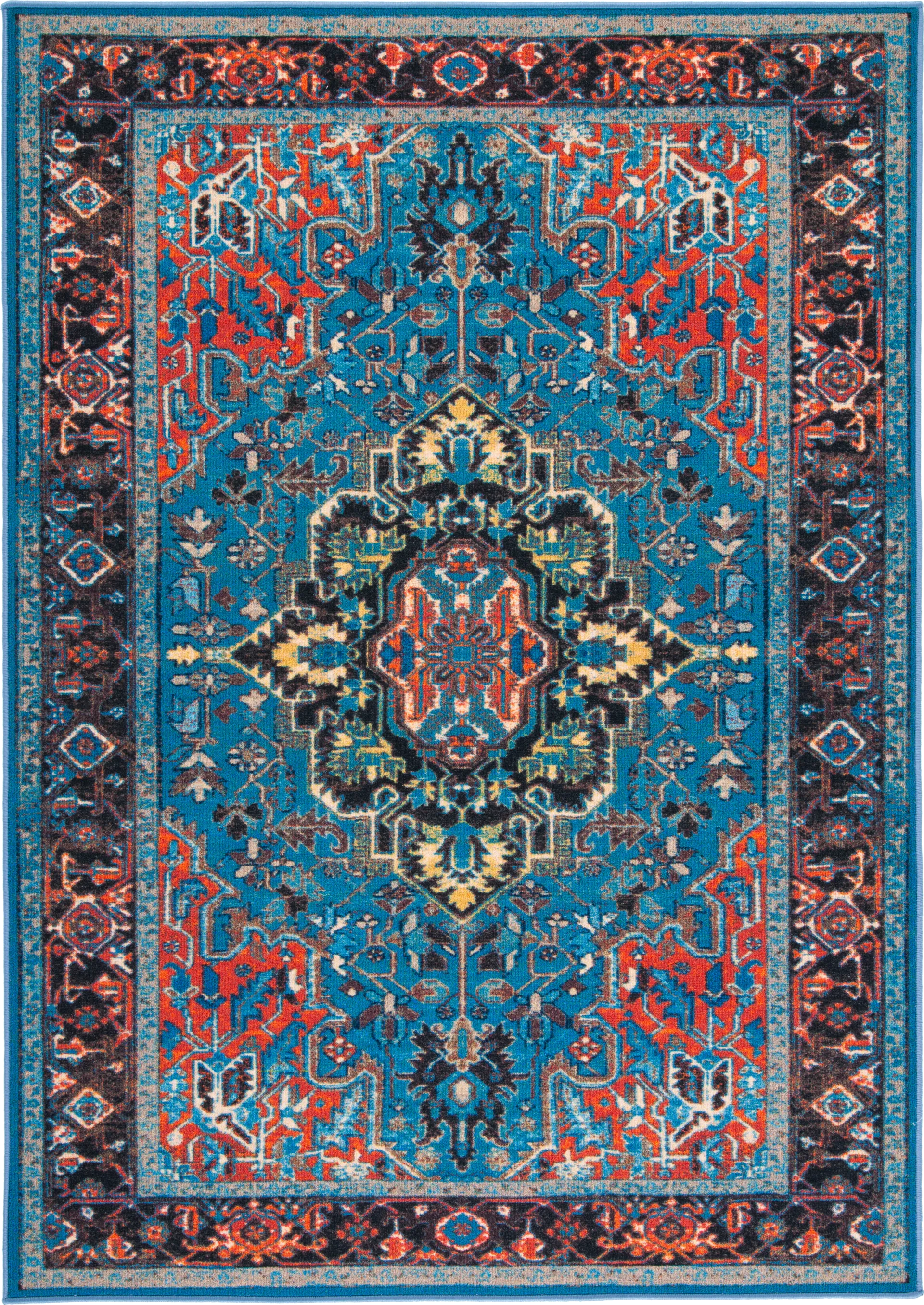 Carigna Blue/Multi 5'5 x 7'7 Rug - Image 1