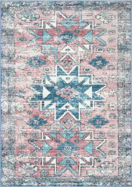 Ozavi Pink/Blue 7'9 x 10' Rug