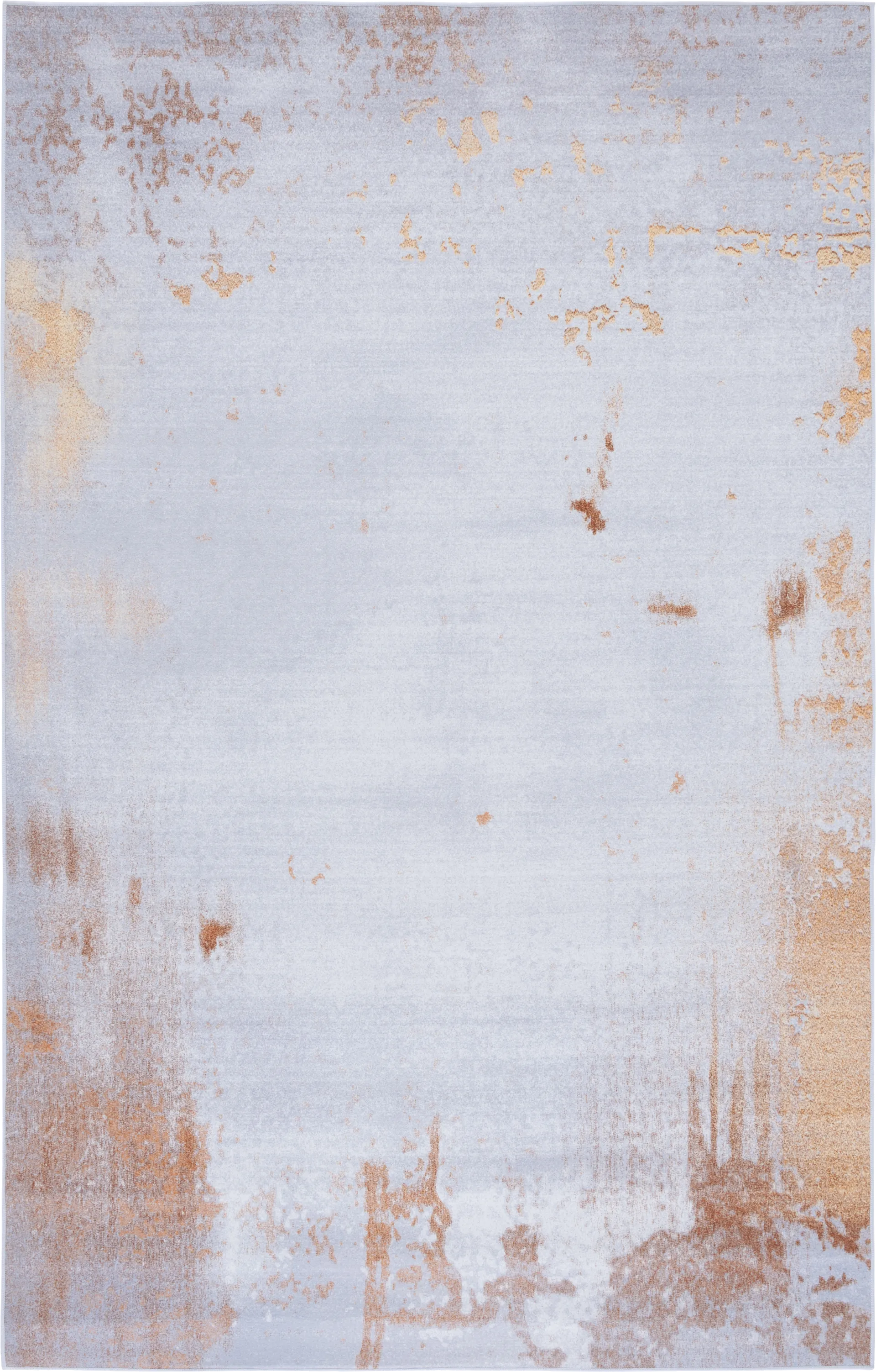 Girovi Gray/Rust 5' x 8' Rug - Image 1