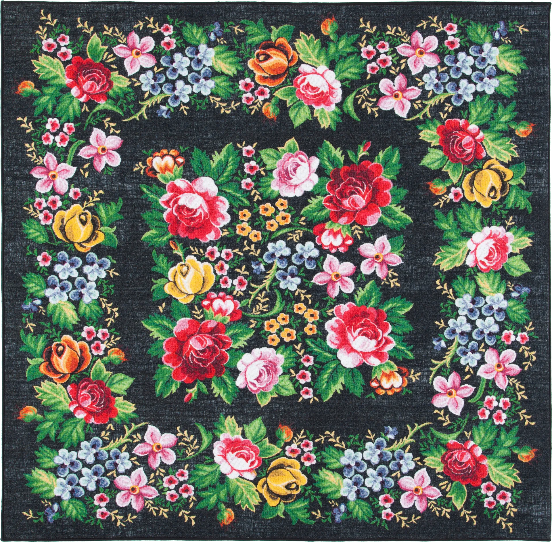 Vokori Multi 6'7 x 6'7 Square Rug - Image 1