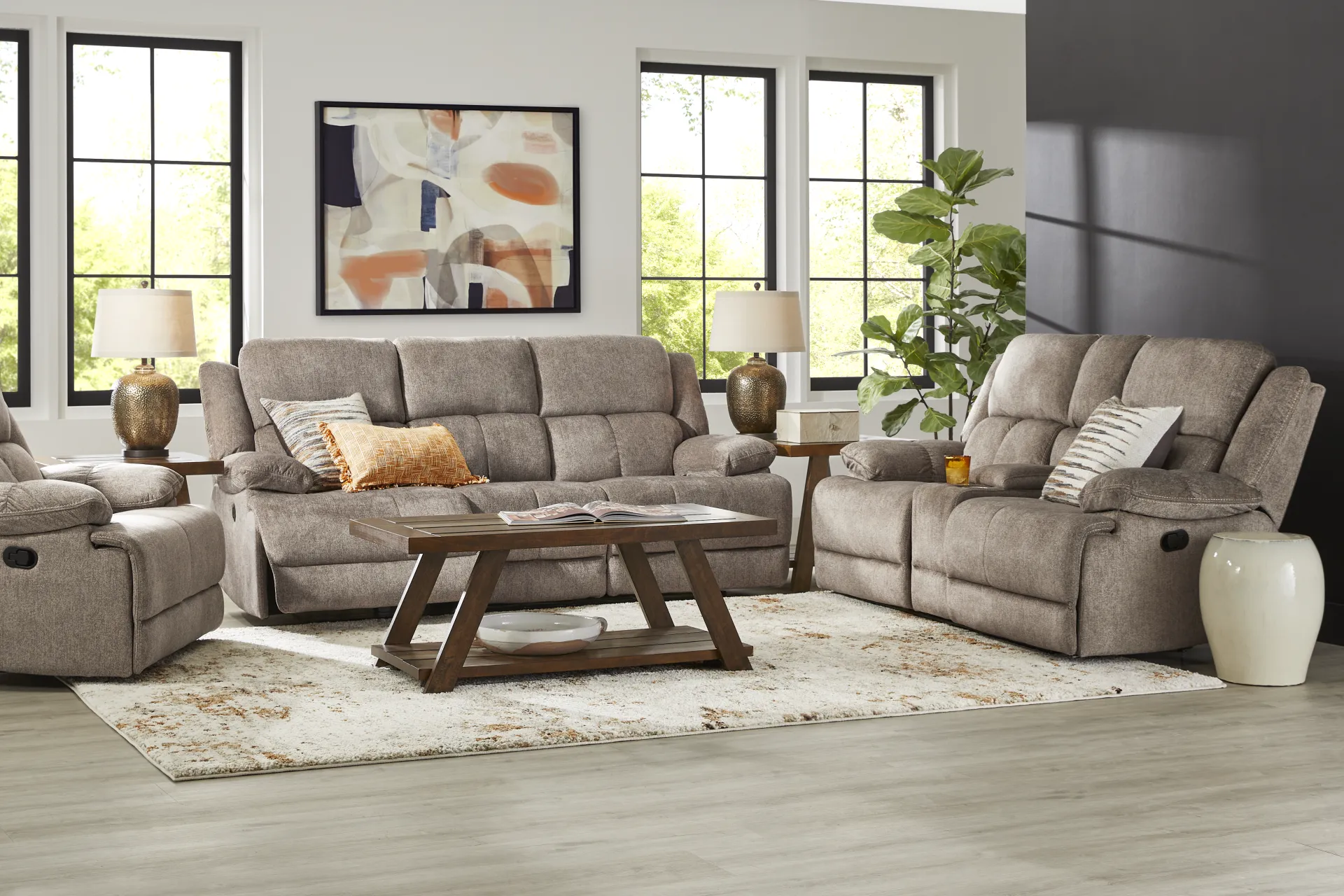 Townsend Brown Power Reclining Sofa - Image 1