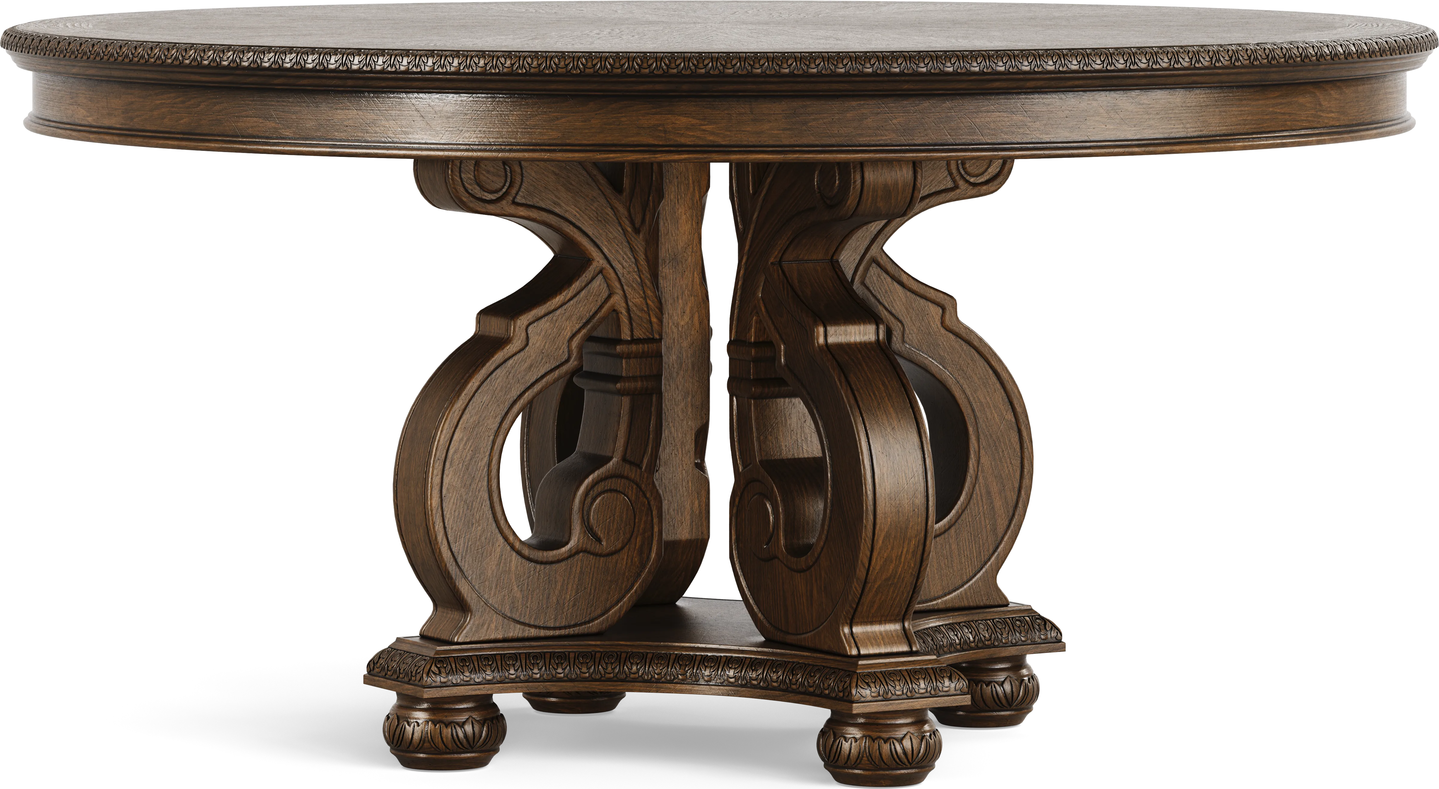 Stalton Estate Brown Round Dining Table - Thumbnail - Image 1