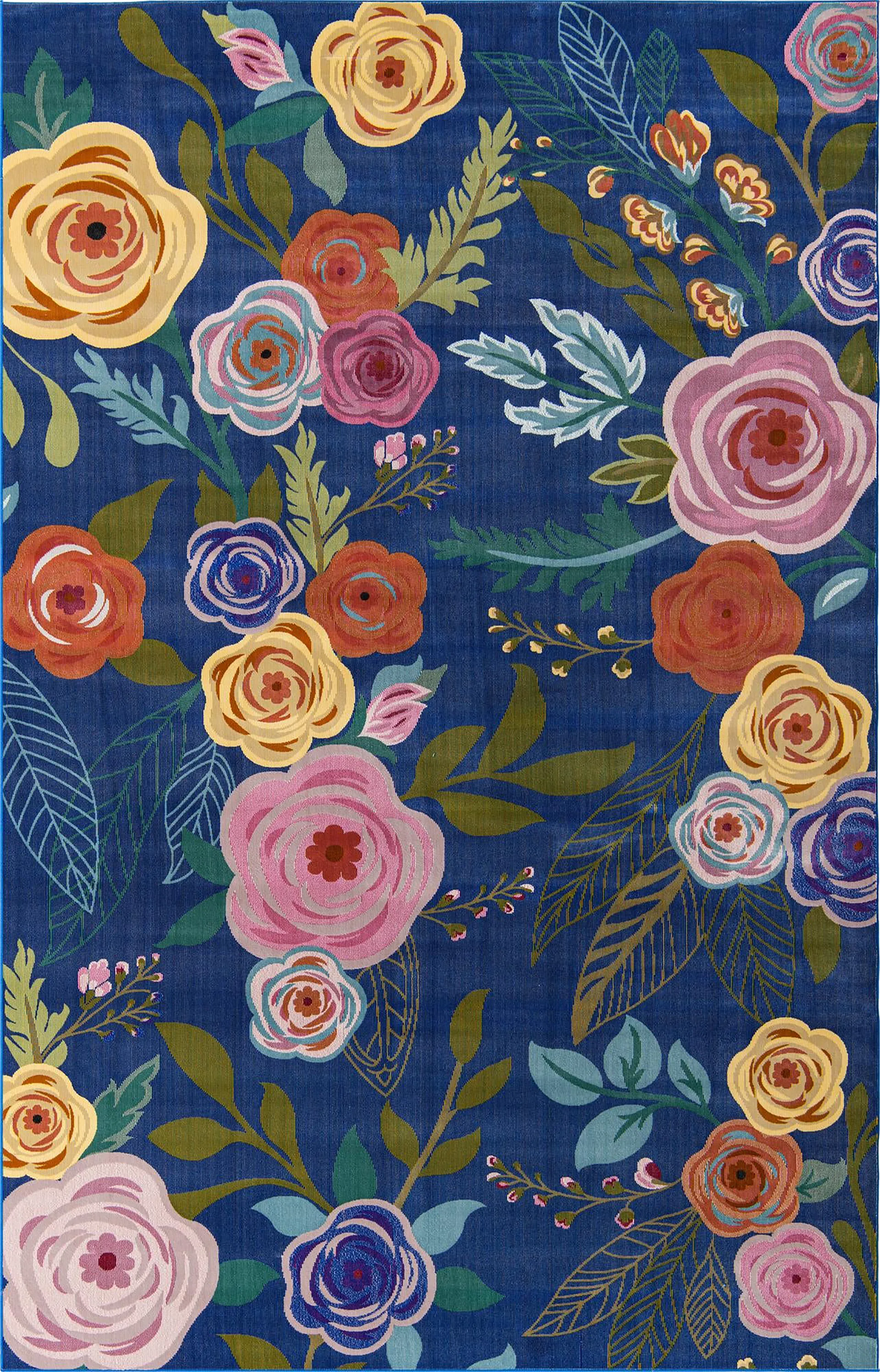 Rosebud Blue 9' x 12'2 Rug - Image 1