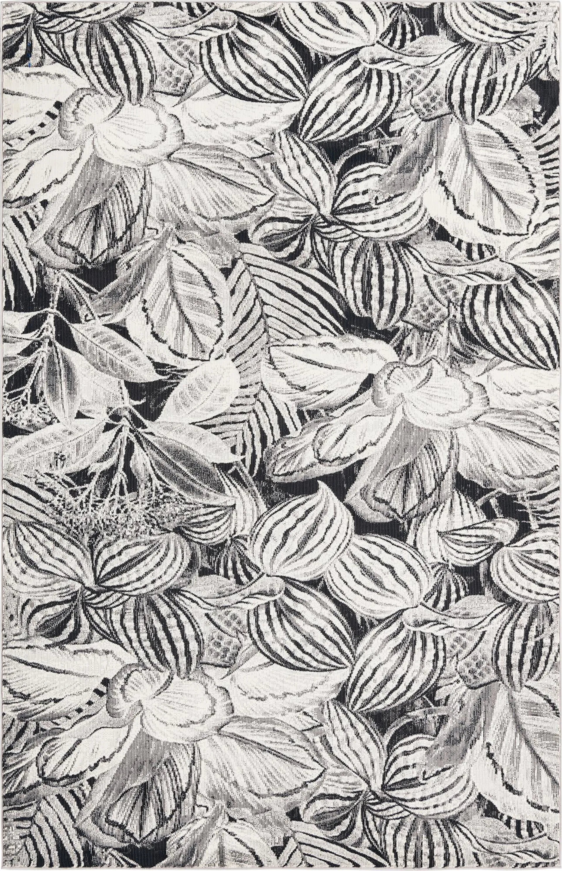 Magnolia Charcoal/Ivory 5'3 x 7'10 Rug - Image 1