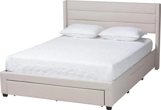 Linnaean Beige Queen Bed