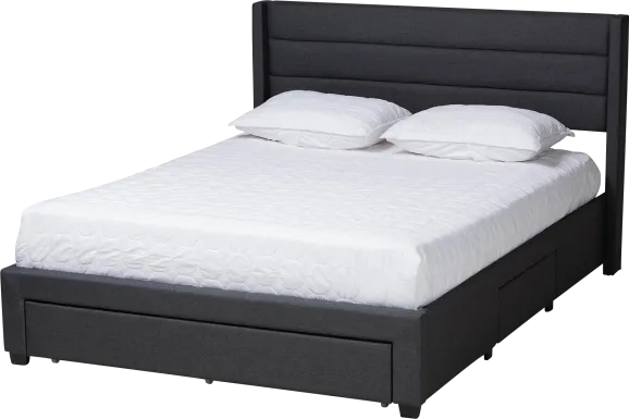 Linnaean Charcoal Full Bed