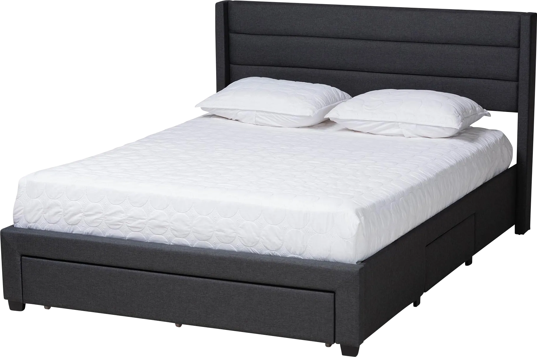 Linnaean Charcoal Queen Bed - Image 1