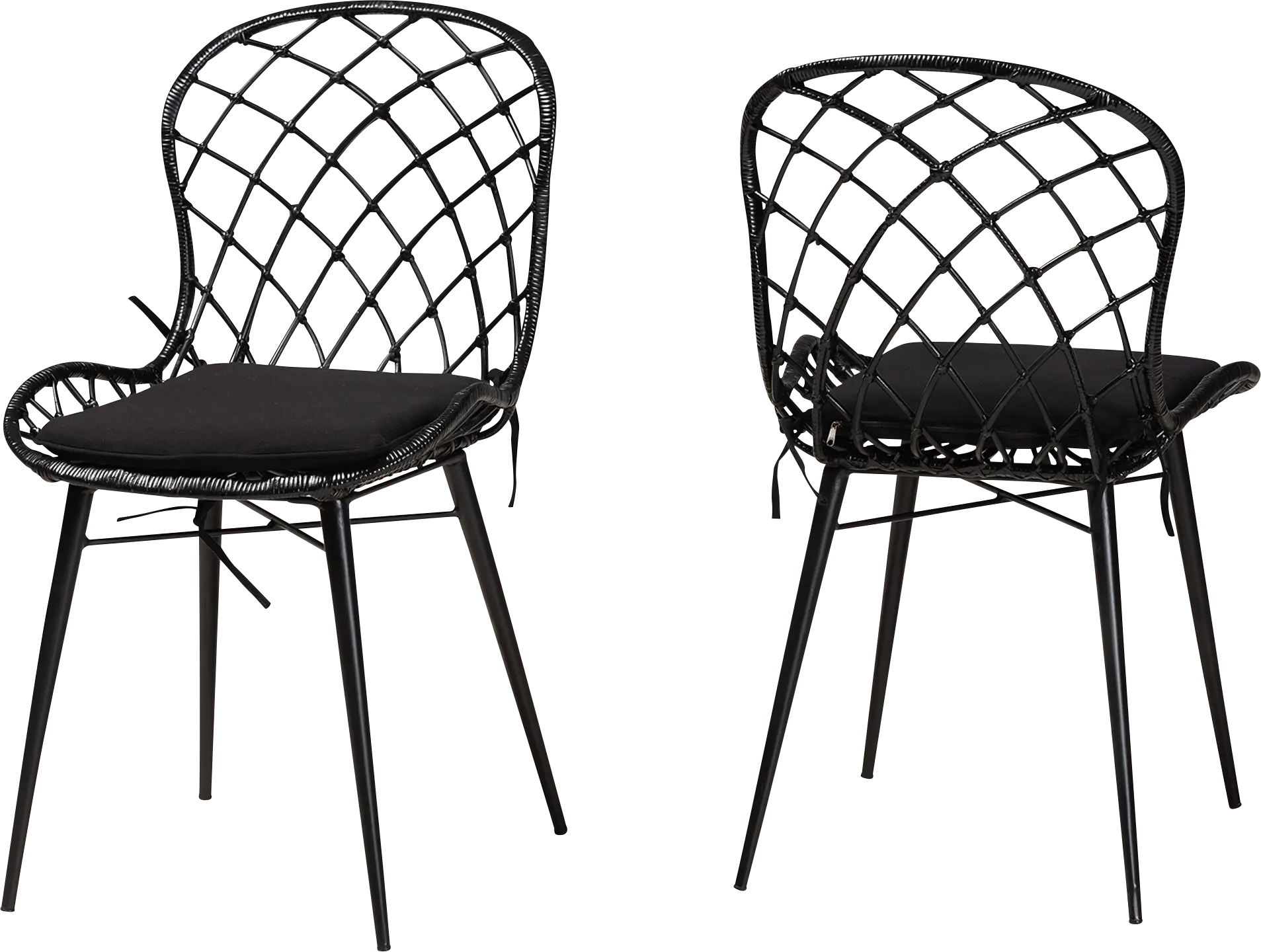 Seconset Black Dining Chair, Set of 2