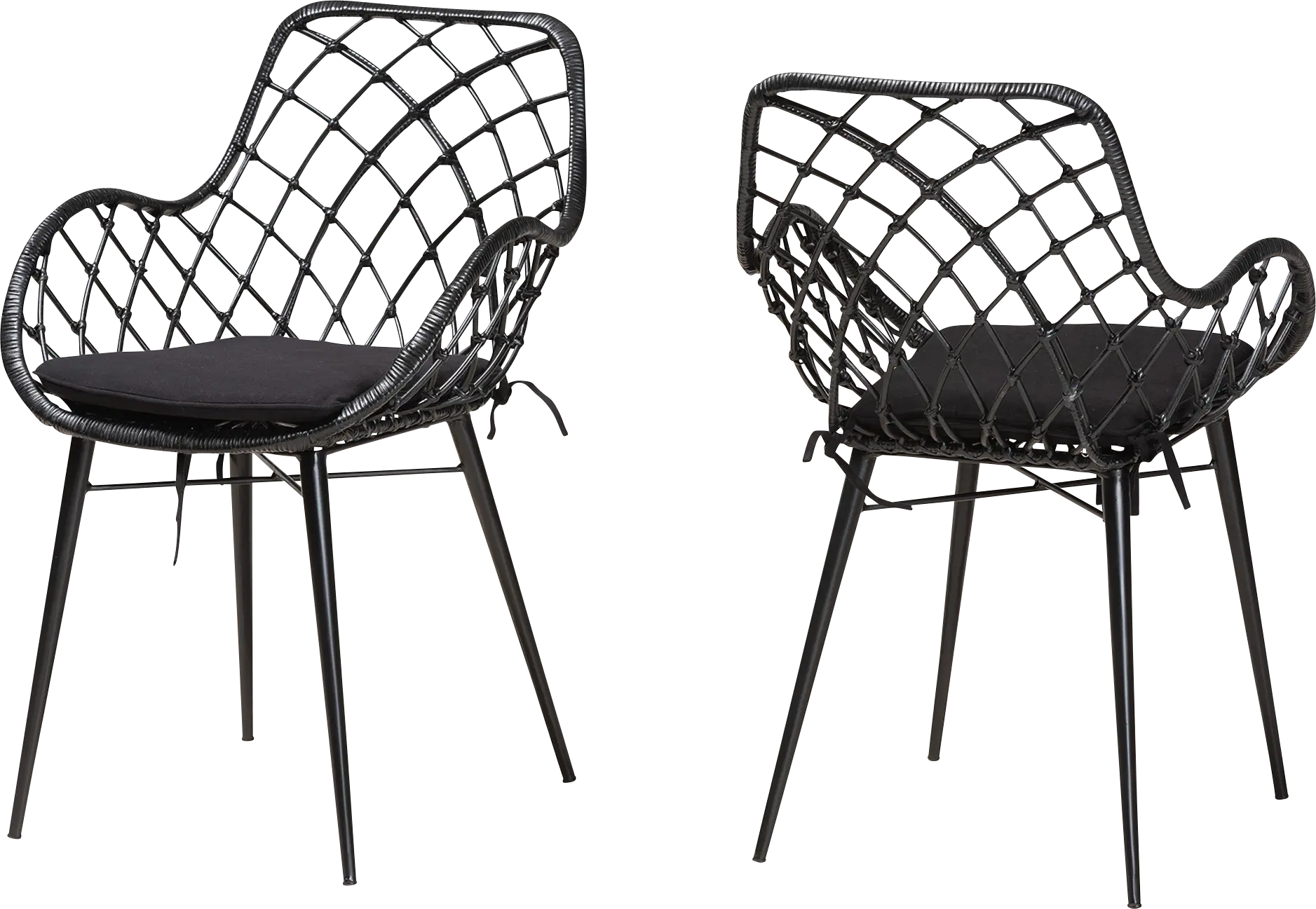 Sigourney Black Dining Chairs, Set of 2