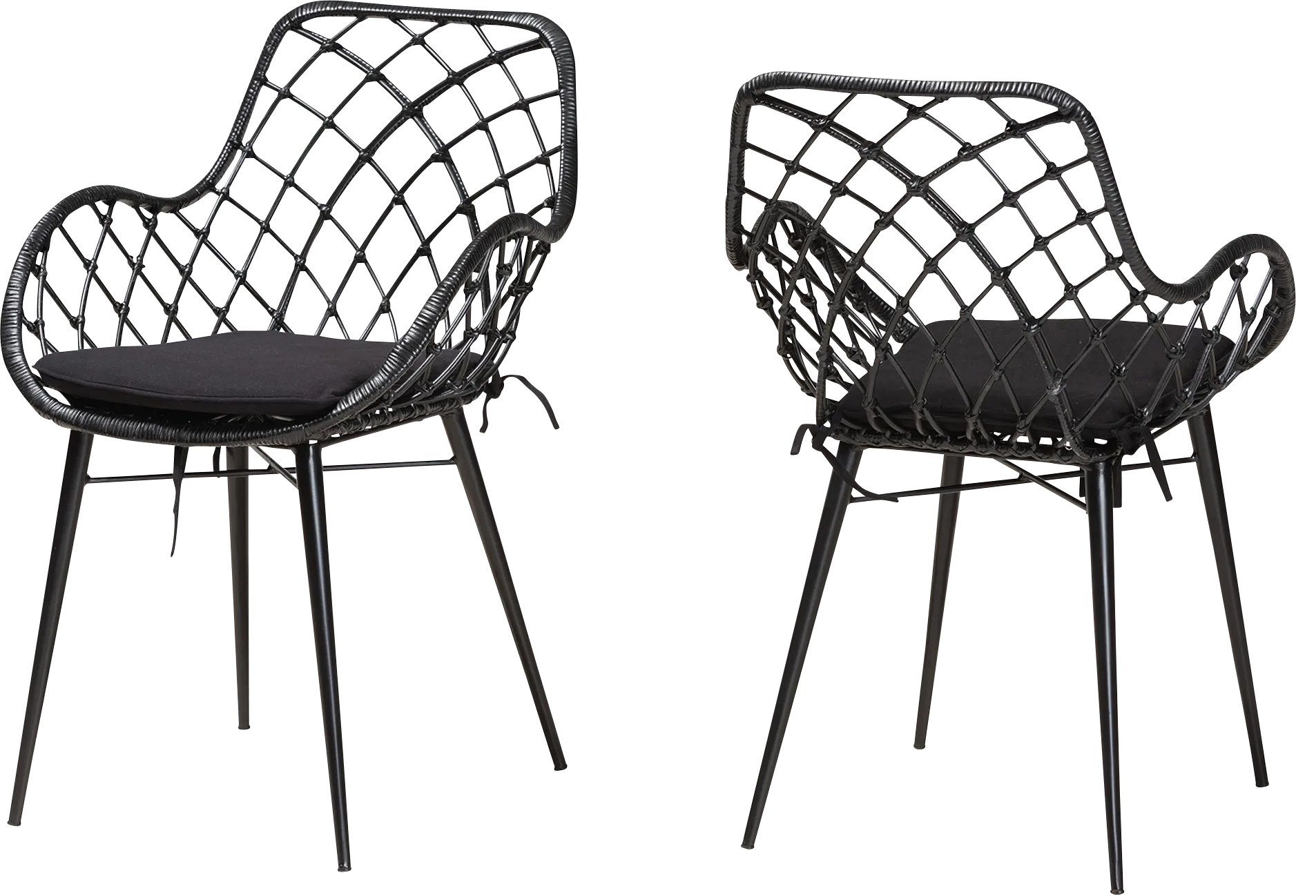 Sigourney Black Dining Chairs, Set of 2 - Image 1