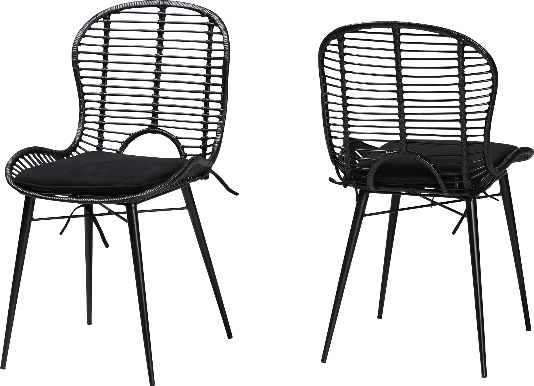 Sherburne Black Dining Chair, Set of 2 - Thumbnail - Image 1