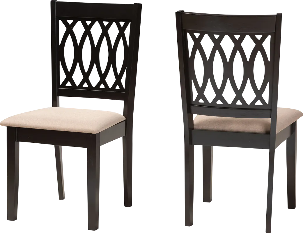 Teconnett Beige Dining Chair, Set of 2