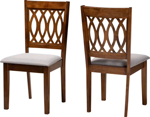 Teconnett Walnut Brown Dining Chair, Set of 2