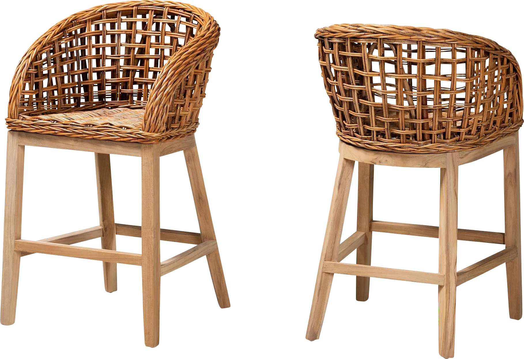 Wetherell Brown Counter Stool, Set of 2 - Thumbnail - Image 1