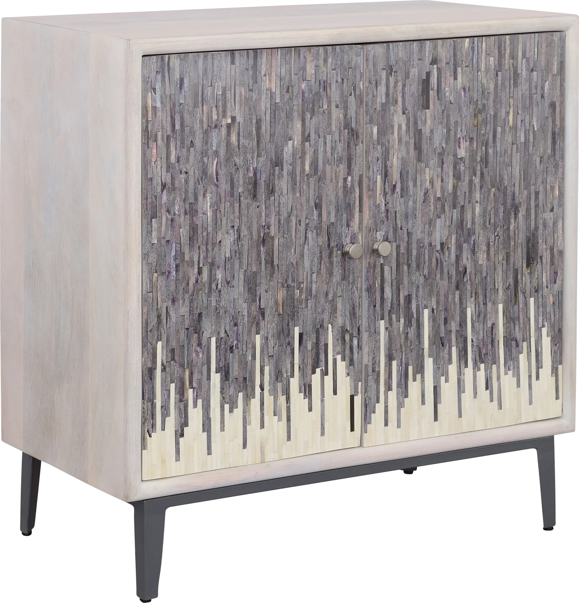 Vidal White 2 Door Credenza - Image 1