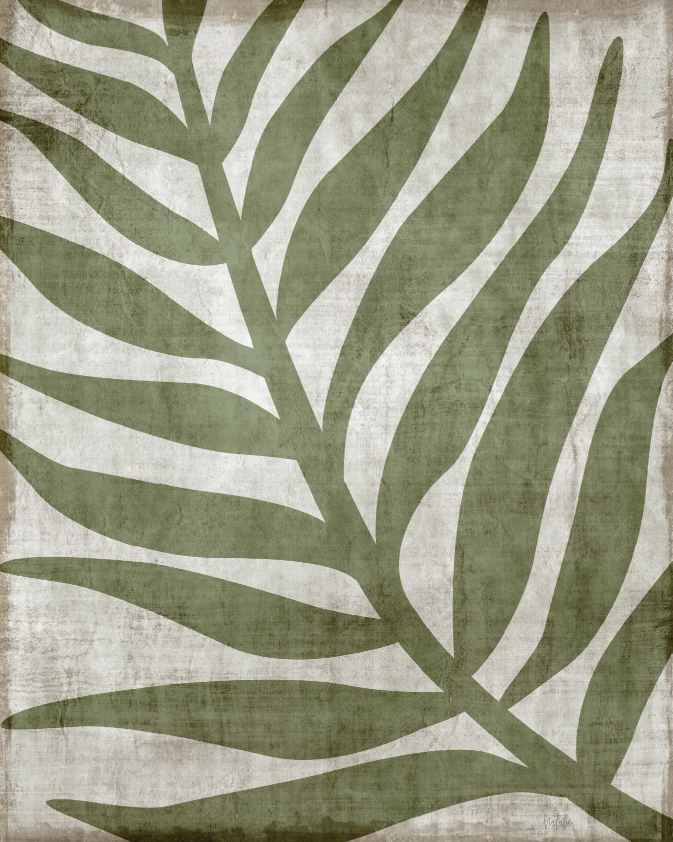 Megula Green Canvas Artwork - Image 1