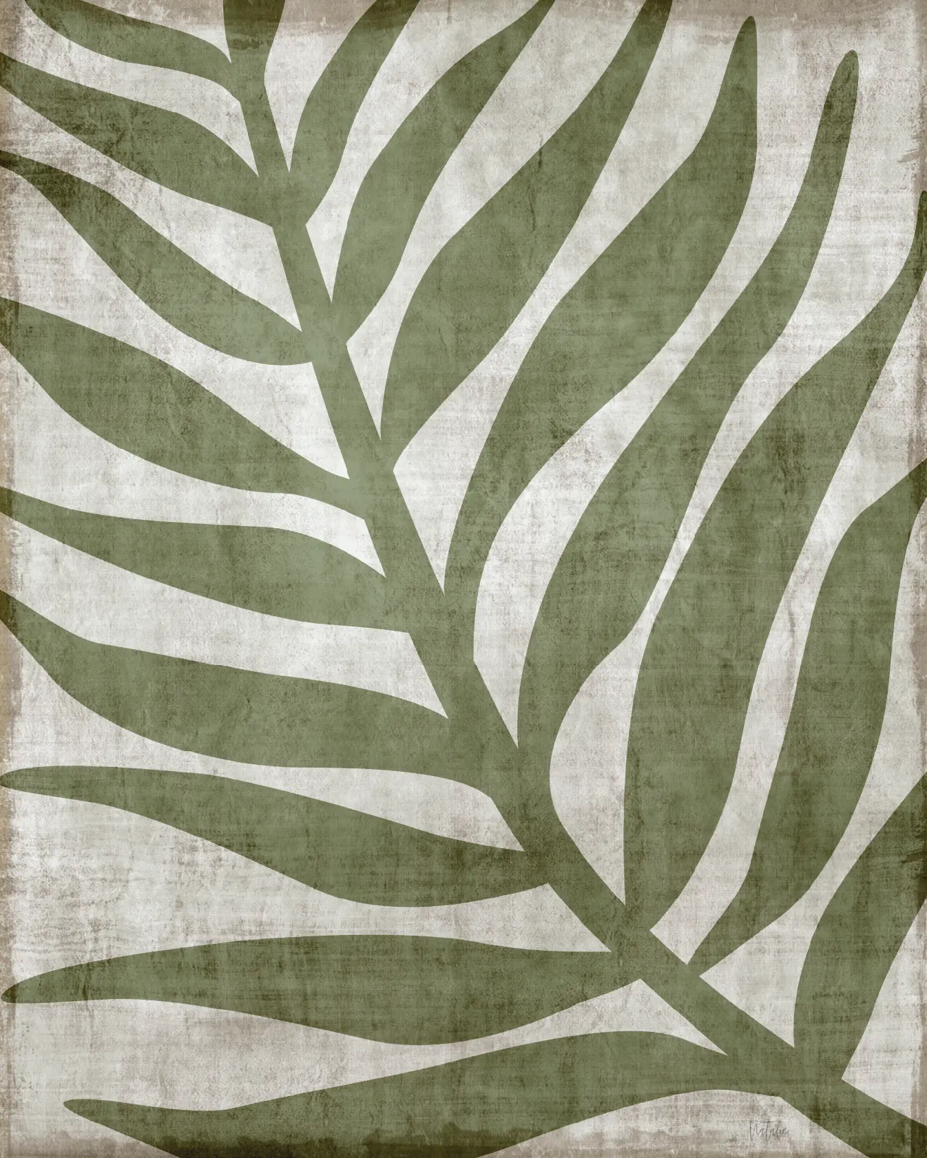 Megula Green Canvas Artwork