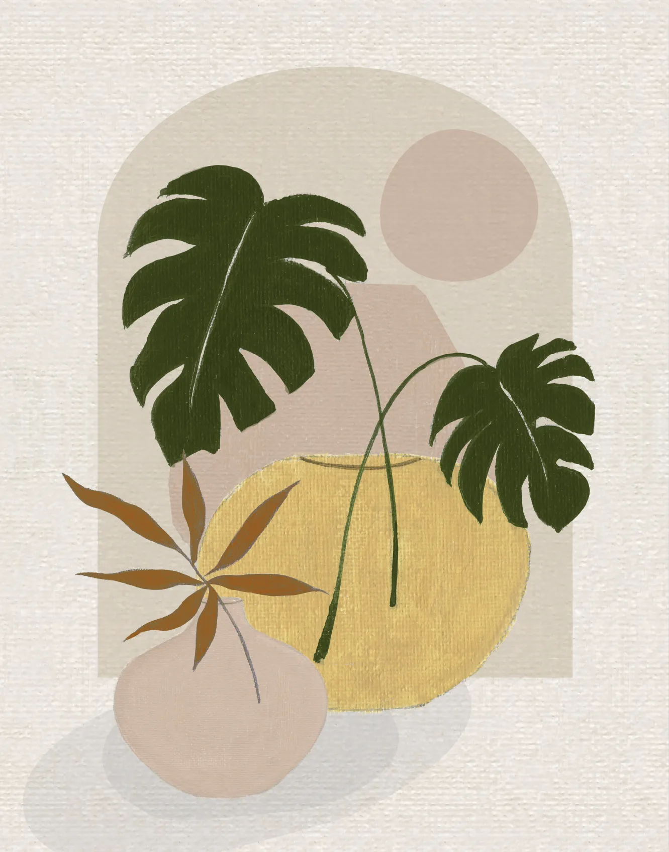 Goderose Cream Canvas Artwork - Image 1