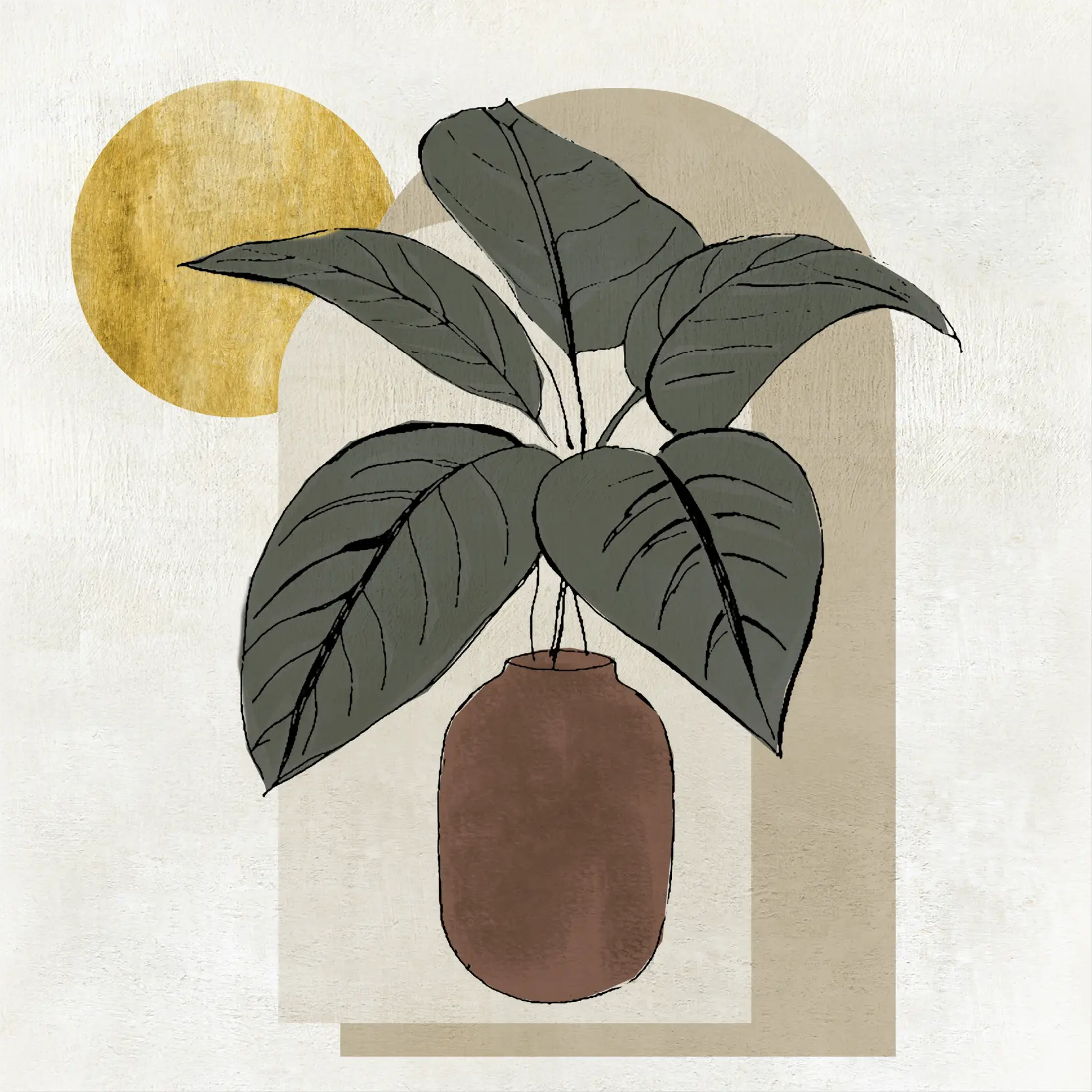 Rochbour Cream Canvas Artwork
