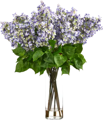 Beeger Purple Floral Arrangement with Vase