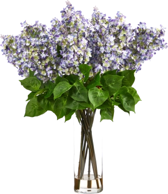 Beeger Purple Floral Arrangement with Vase