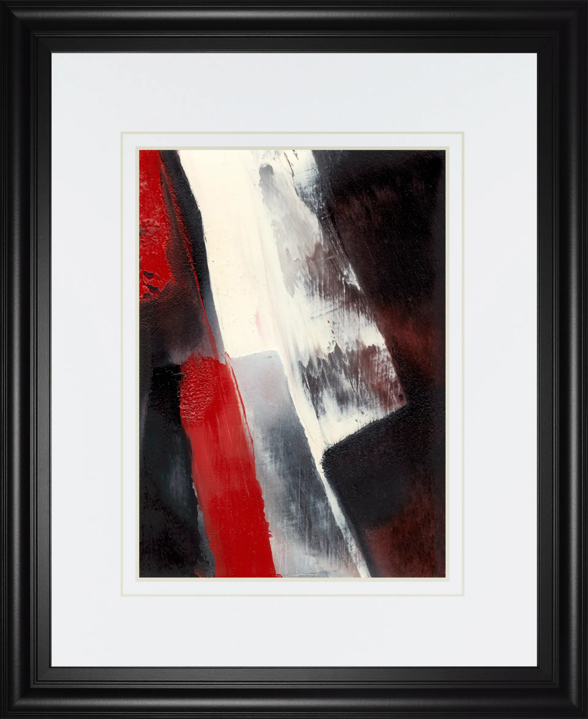 Cherrier Black Red Framed Wall Art - Image 1