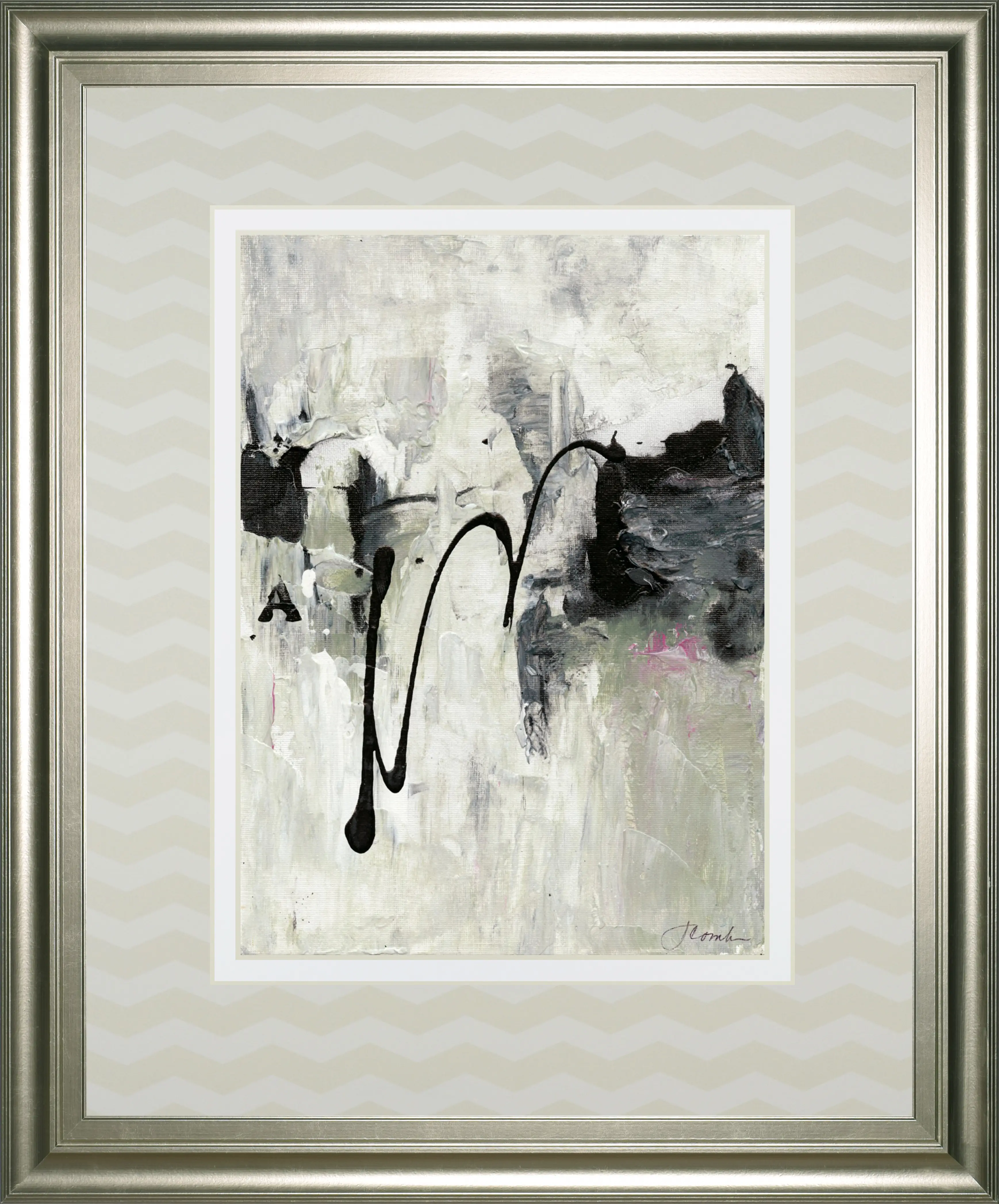 Soligny Gray Framed Wall Art - Thumbnail - Image 1