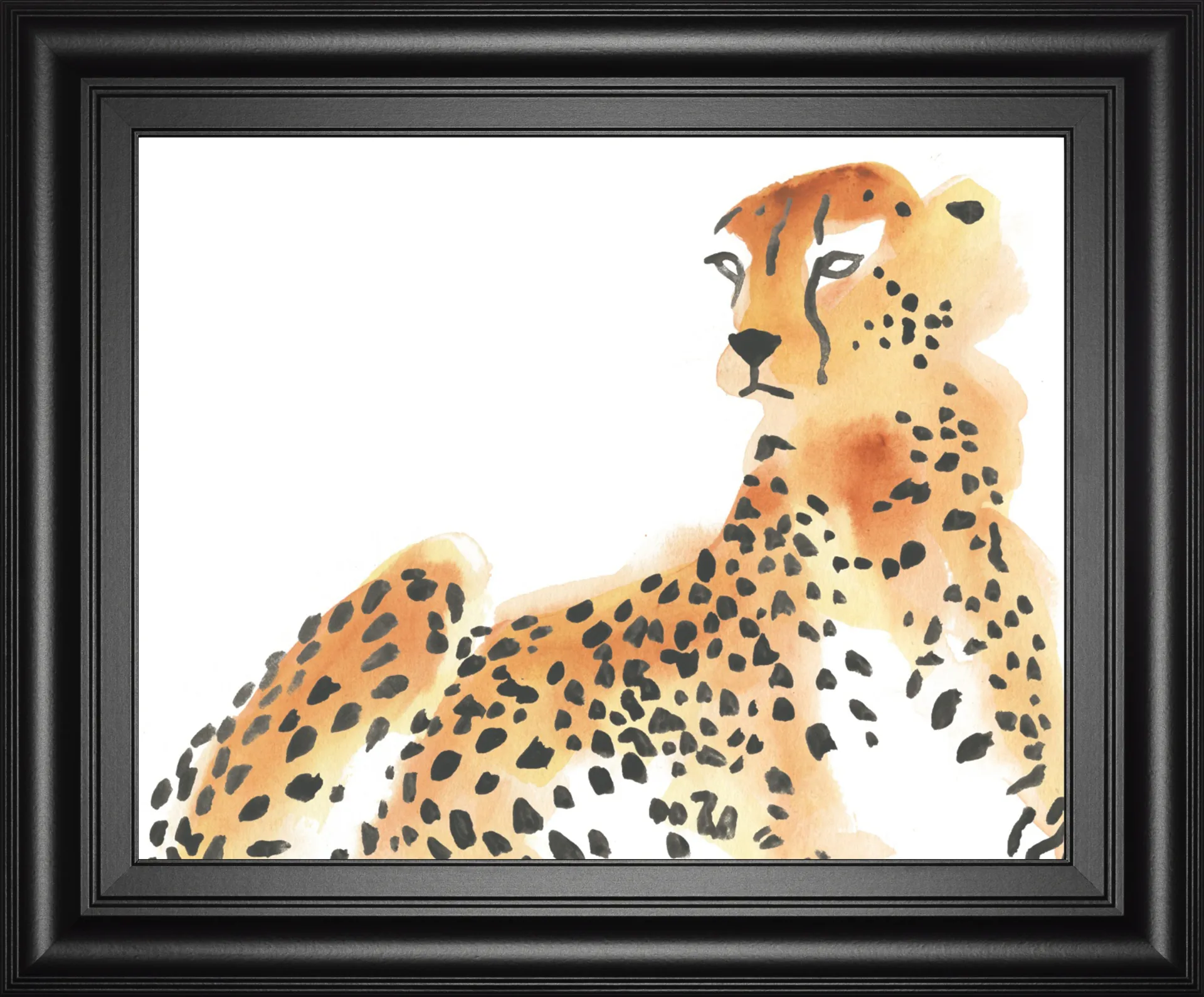 Kids Majestic Cheetah White Framed Wall Art - Image 1