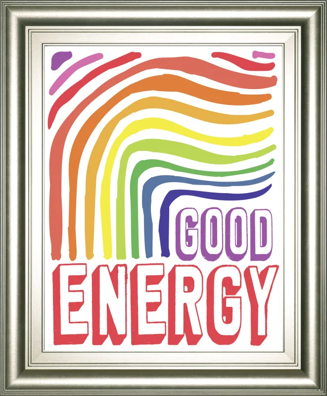 Kids Bright Good Energy Multi Framed Wall Art