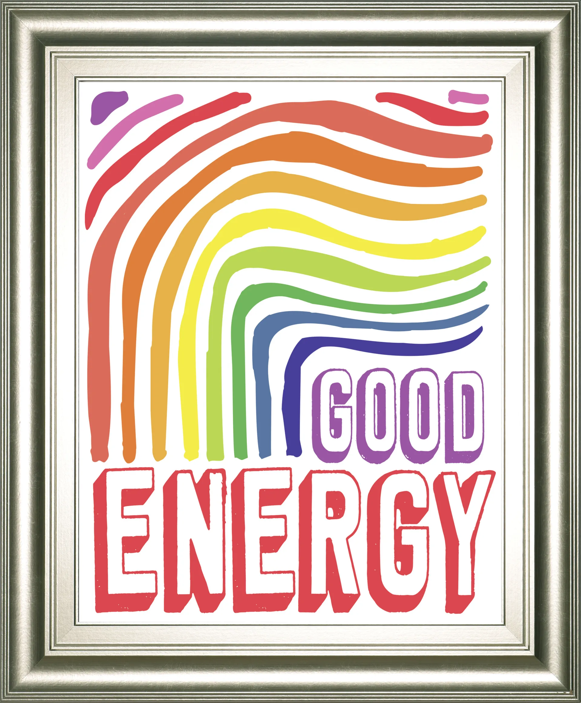 Kids Bright Good Energy Multi Framed Wall Art - Image 1