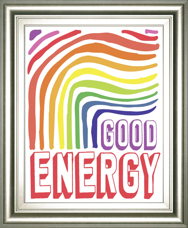 Kids Bright Good Energy Multi Framed Wall Art