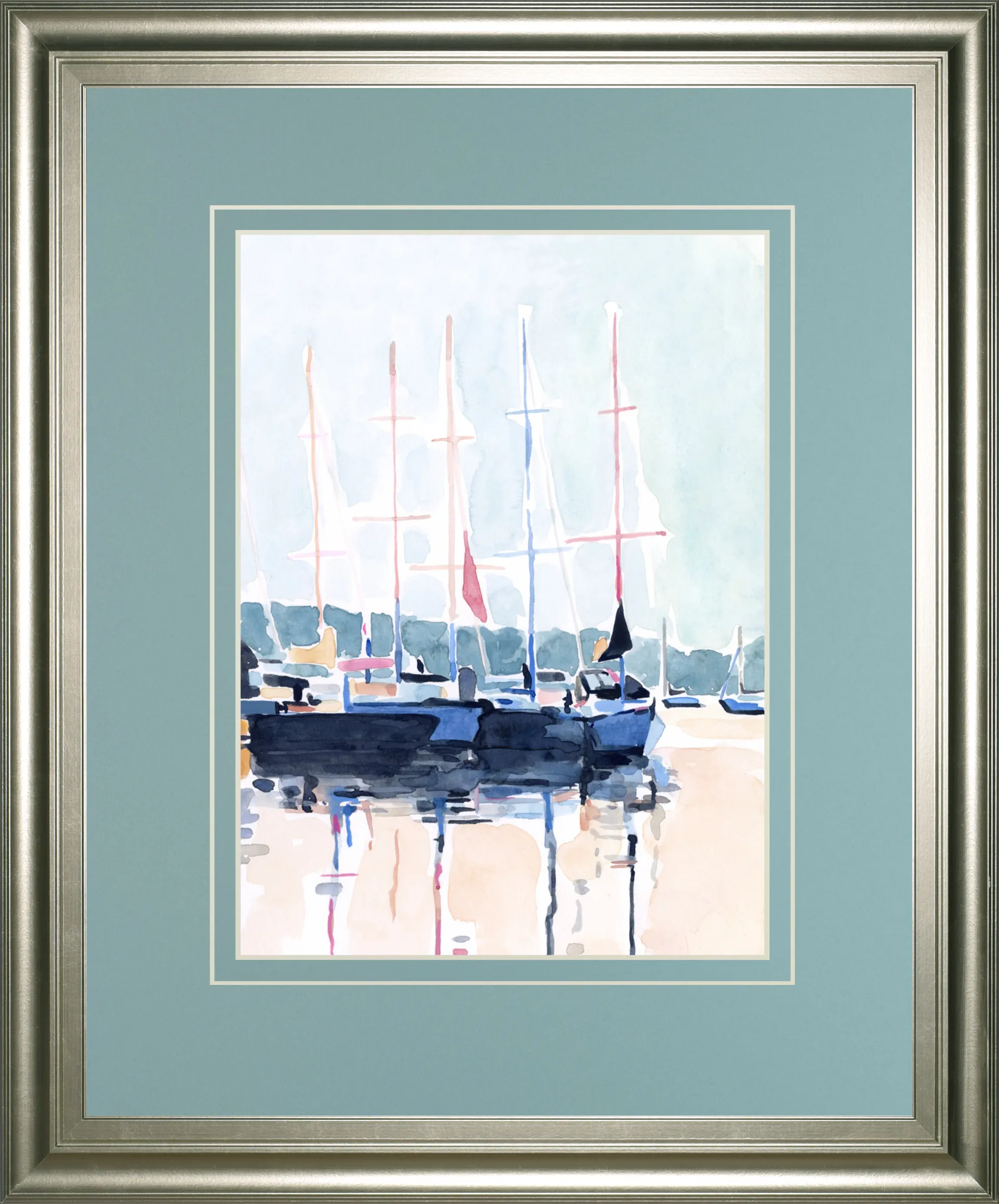 Viente Blue Framed Wall Art - Image 1