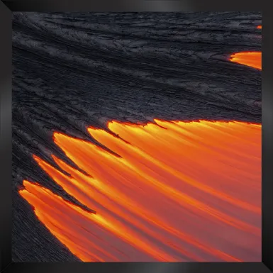 Jambano Orange Framed Wooden Wall Art