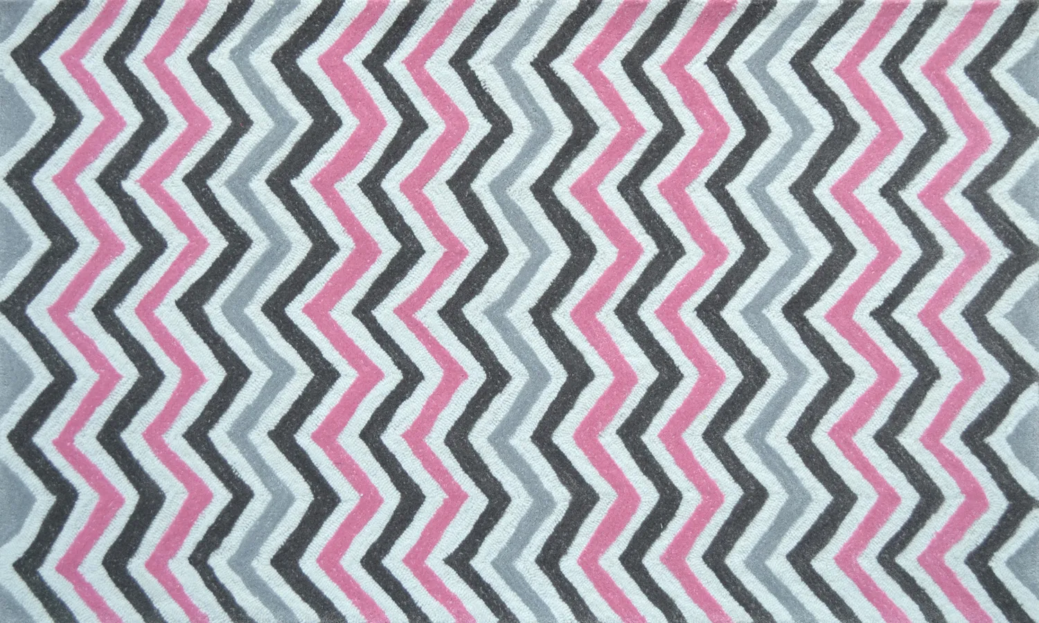 Kids Chevron Party Pink 4'7 x 7'7 Rug - Thumbnail - Image 1