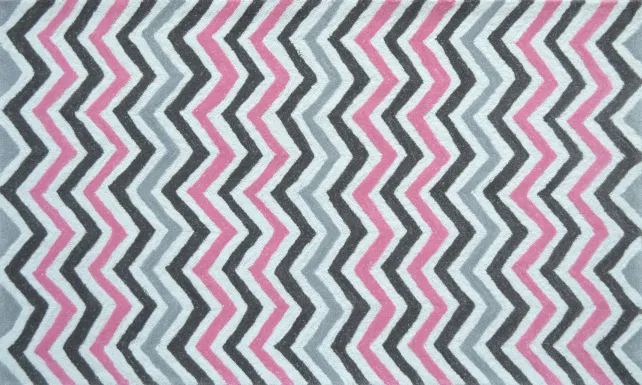 Kids Chevron Party Pink 4'7 x 7'7 Rug