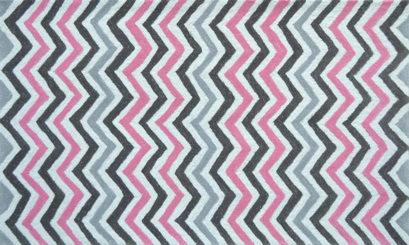 Kids Chevron Party Pink 2'8 x 4'8 Rug