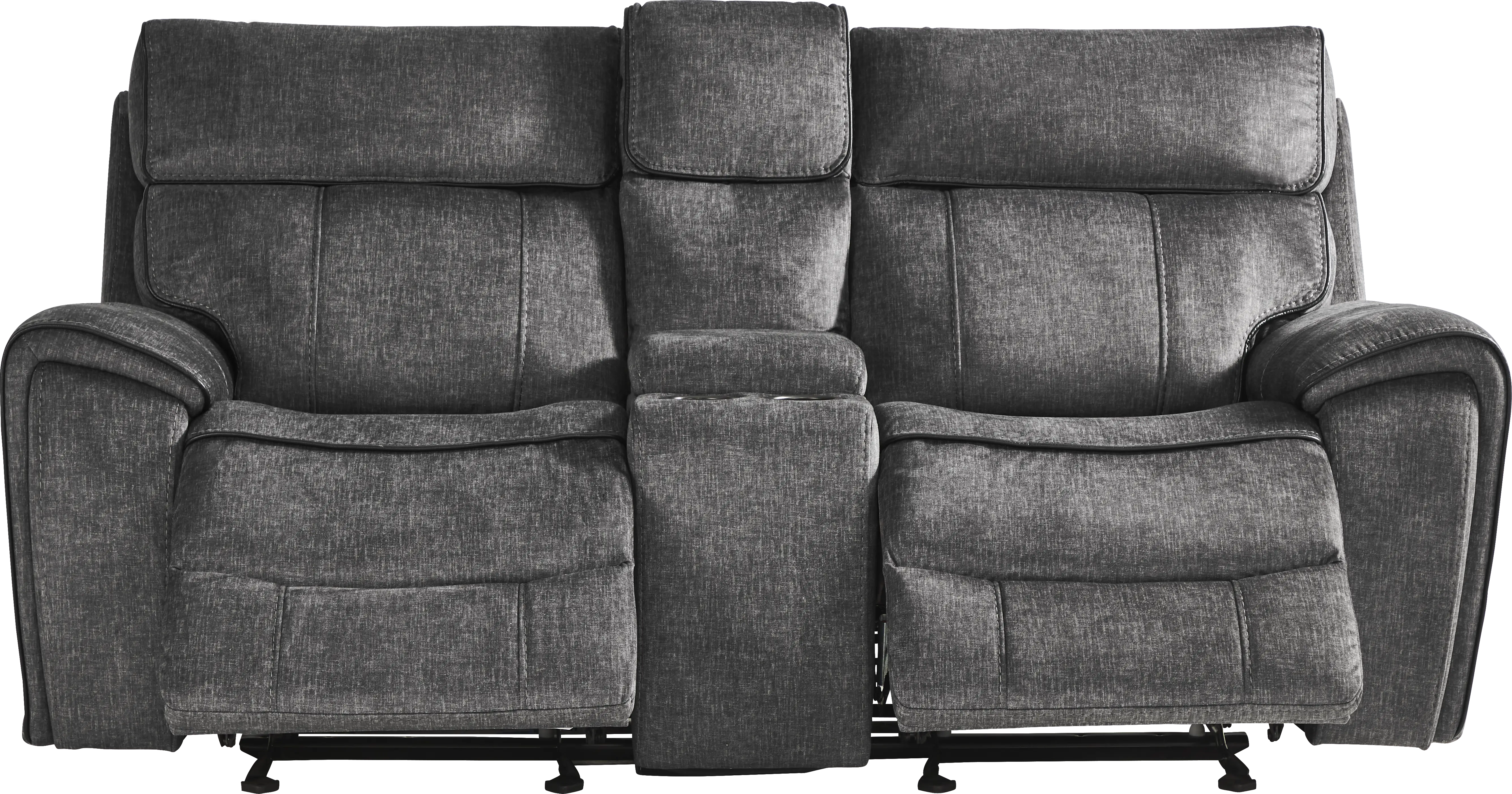 Bradshaw Place Dark Gray 7 Pc Living Room with Dual Power Reclining Sofa - Thumbnail - Image 7