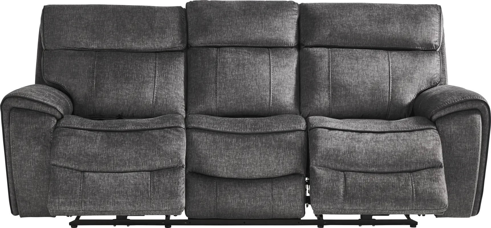 Bradshaw Place Dark Gray Dual Power Reclining Sofa