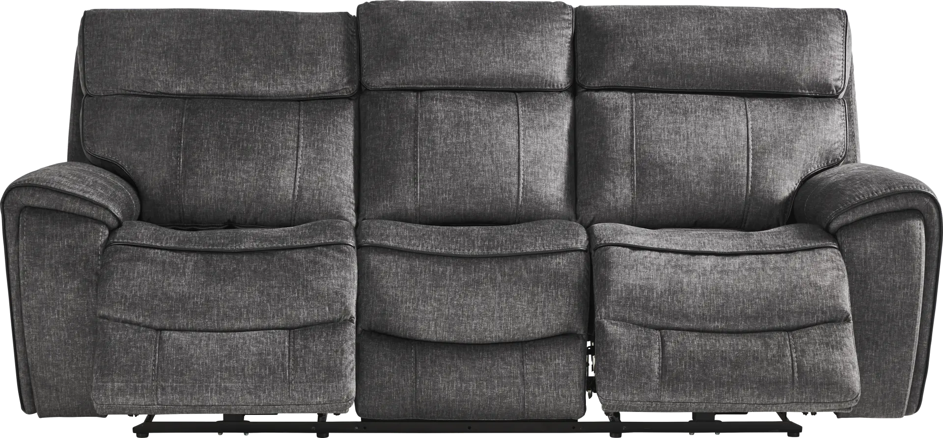 Bradshaw Place Dark Gray Dual Power Reclining Sofa