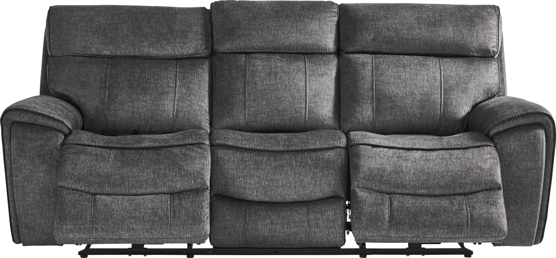 Bradshaw Place Dark Gray Dual Power Reclining Sofa - Image 1