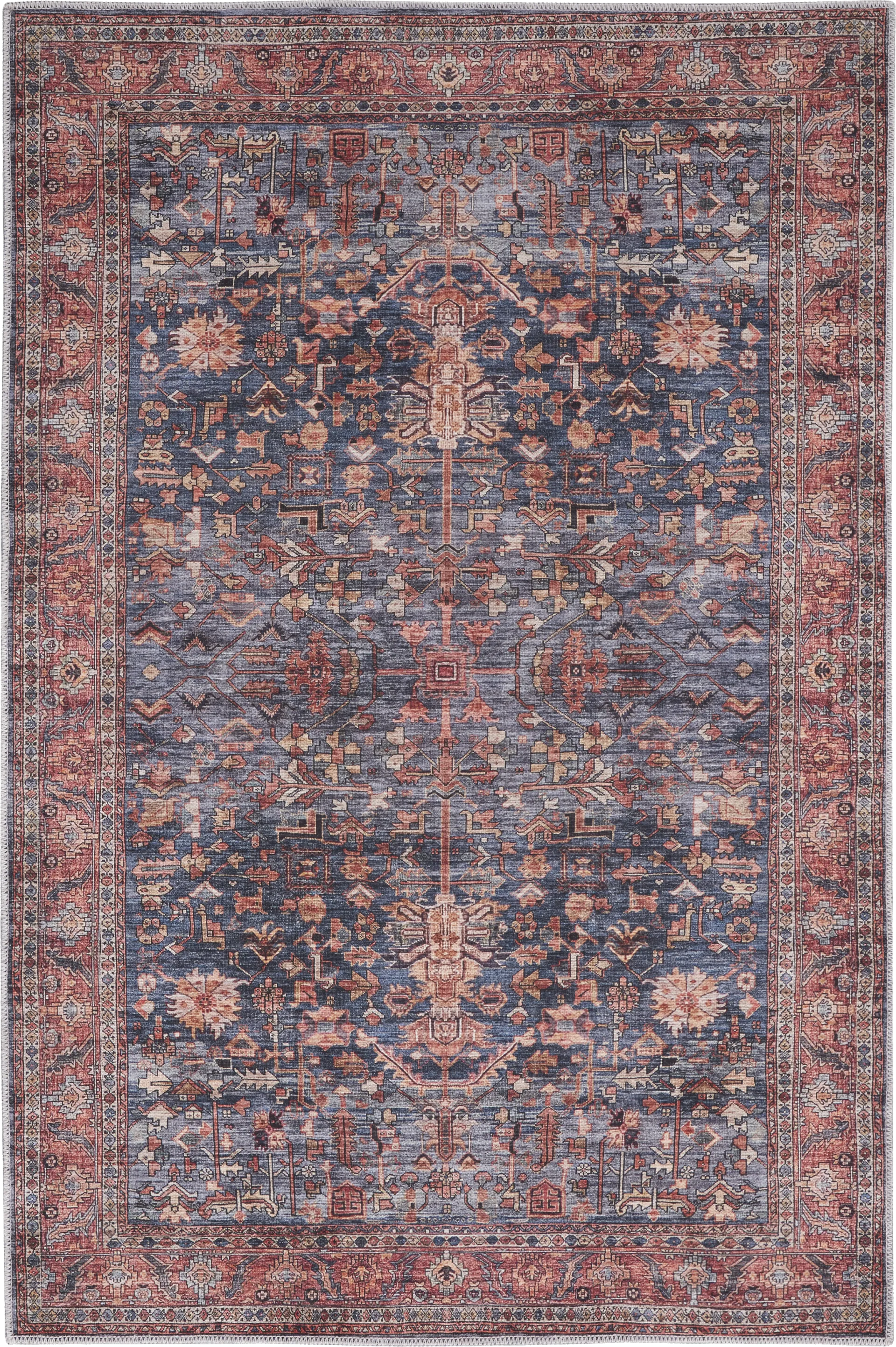 Zelesh Navy/Brick 7'10 x 9'10 Rug - Image 1