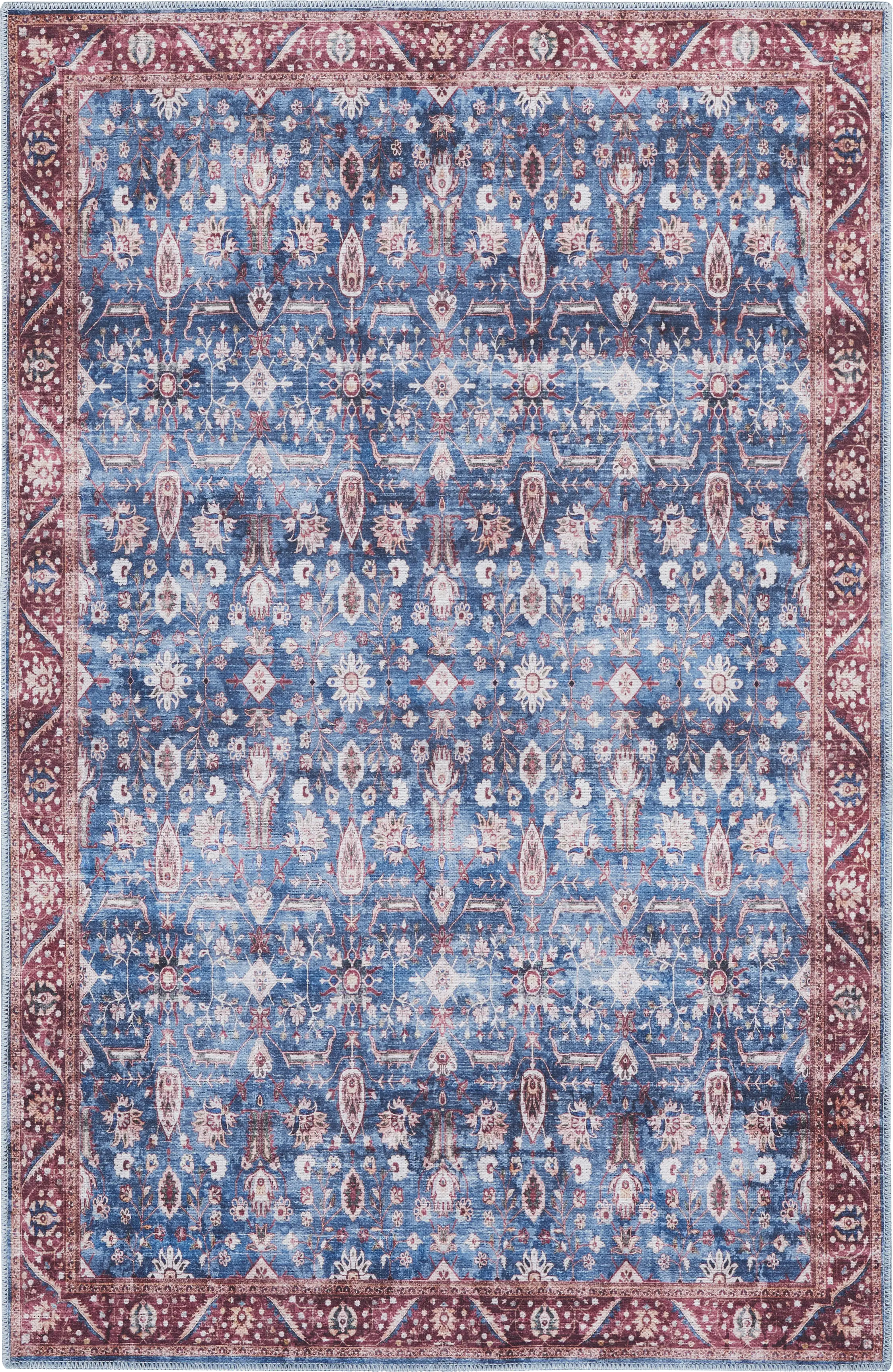 Adosis Blue/Brick 9'2 x 12' Rug - Thumbnail - Image 1