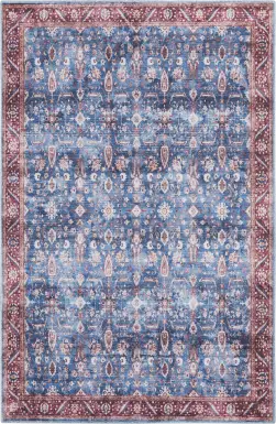Adosis Blue/Brick 7'10 x 9'10 Rug