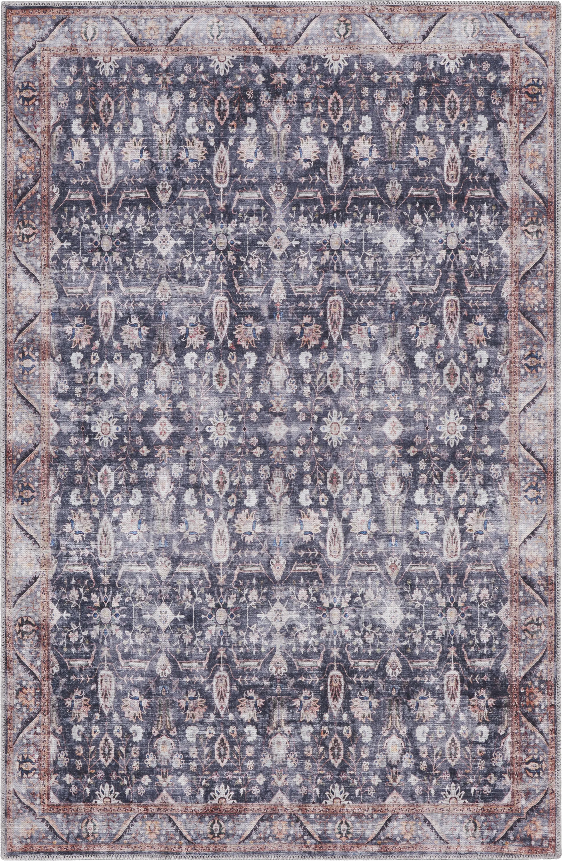 Adosis Ivory/Navy 5'3 x 7'3 Rug - Image 1