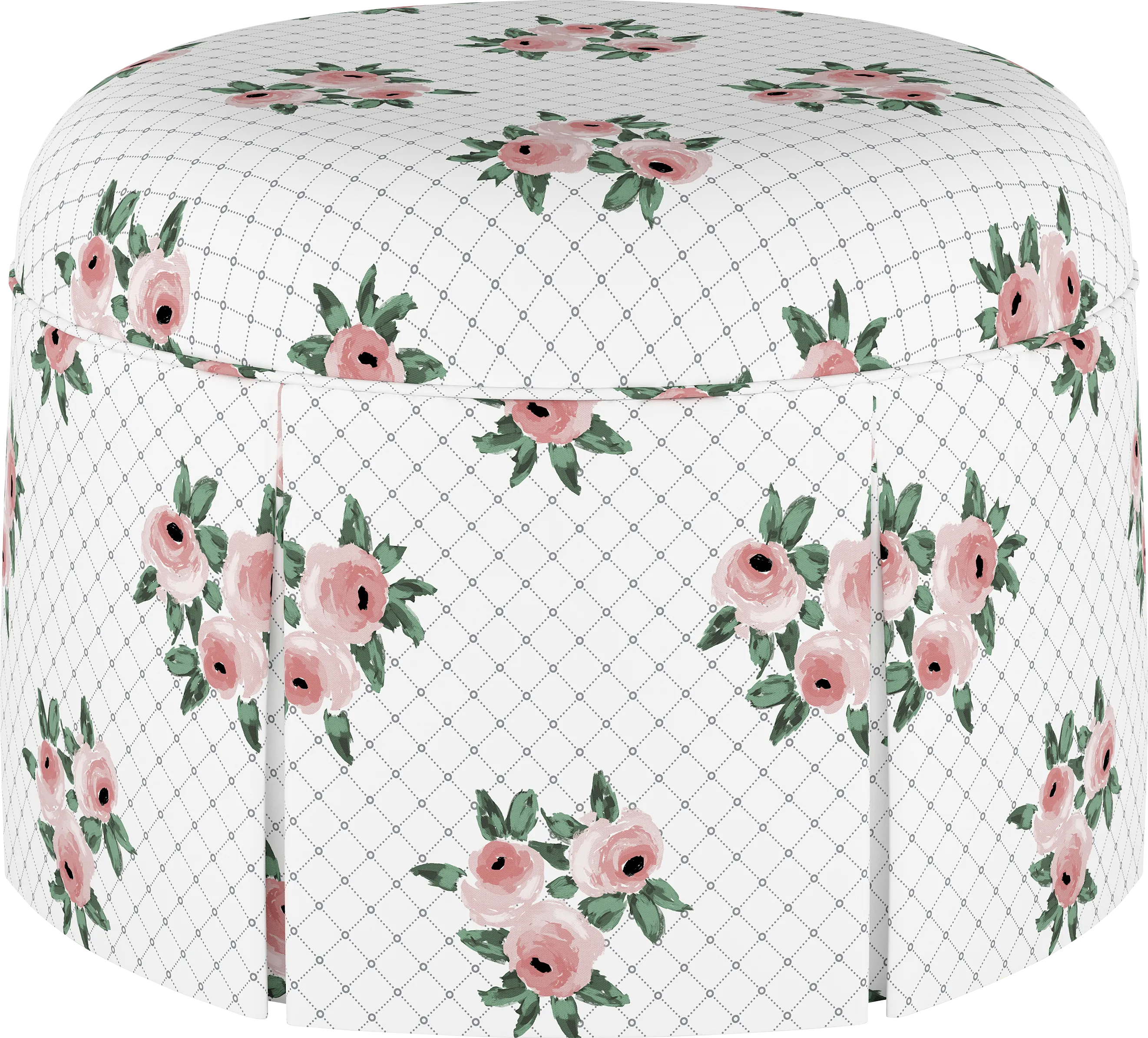 Rosel White Ottoman - Thumbnail - Image 1