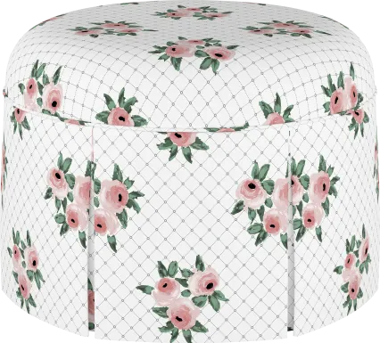 Rosel White Ottoman